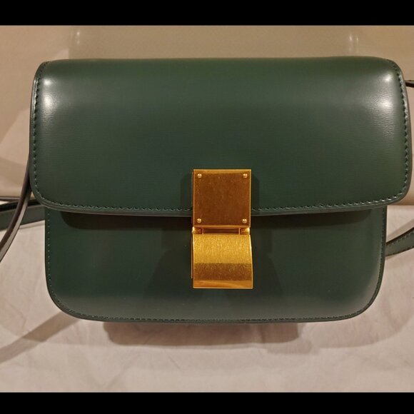 Unbranded Handbags - Beautiful green leather box purse handbag - unbranded. NWOT